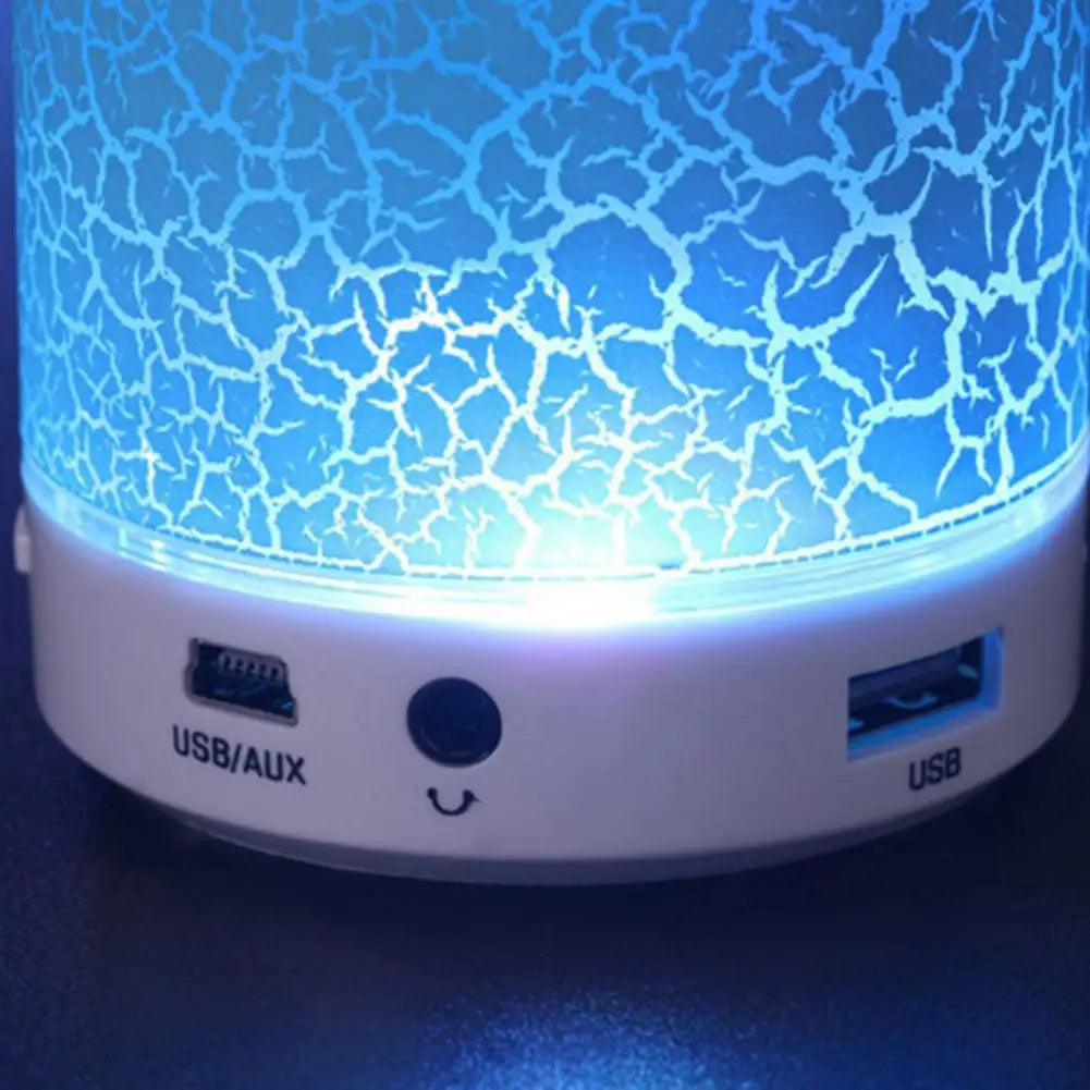 Bluetooth Bass Speaker LED Light Bluetooth Speaker Plastic Long Standby Time  Colorful Bass Bluetooth Speaker