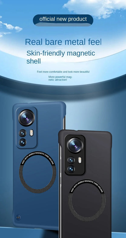 Frameless Case Cover For XiaoMi Mi 12 Pro Wireless Charging Shockproof Magnetic Compatible With Cover Cases