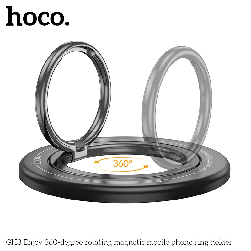 HOCO GH3 MagSafe Magnetic Ring Holder Portable Foldable Bracket Removable Grip Stand Mobile Phone Support Universal