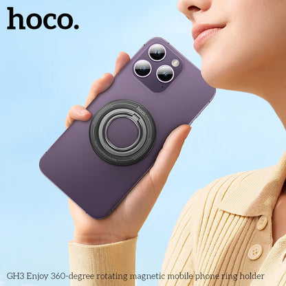 HOCO GH3 MagSafe Magnetic Ring Holder Portable Foldable Bracket Removable Grip Stand Mobile Phone Support Universal