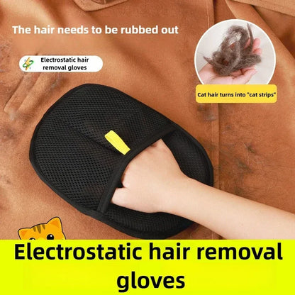 Efficient Pet Hair Cleaning Gloves