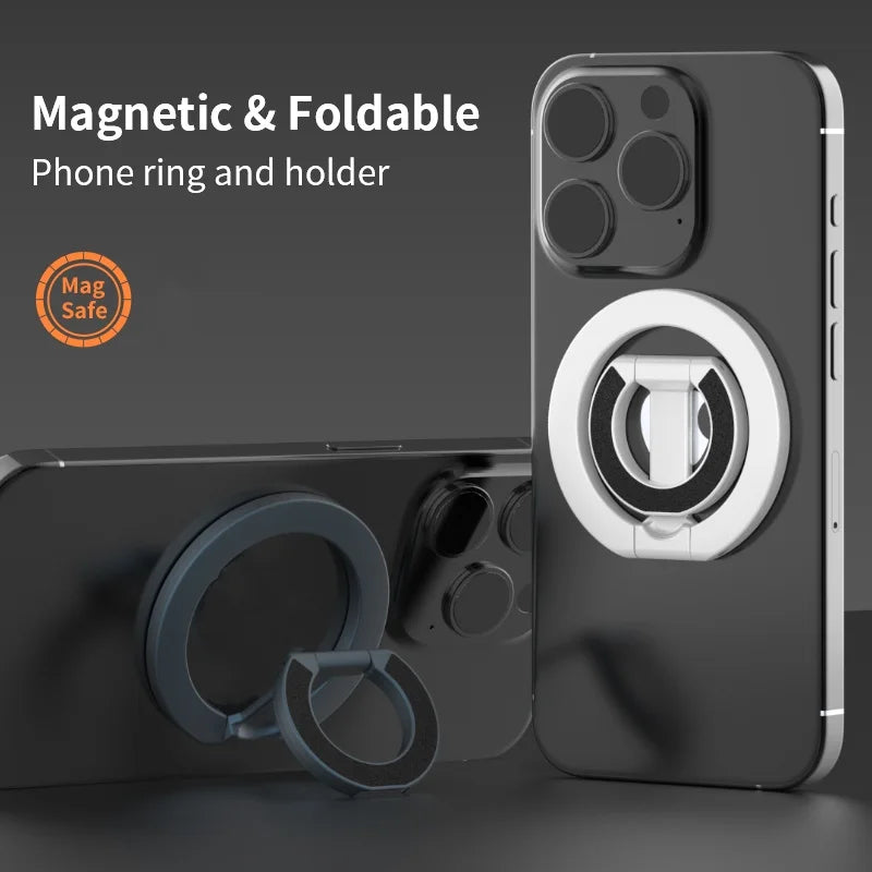 AIPEKE For MagSafe griptok Double Sided Magnetic Phone Rings Holder Folding Cellphones Stand Phone Accessories grip talk magsafe