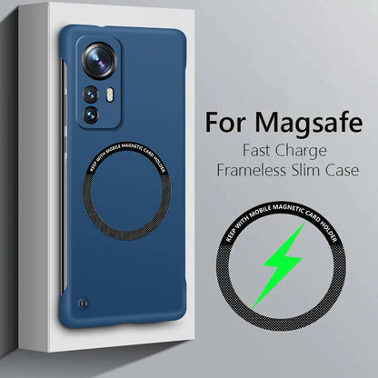Frameless Case Cover For XiaoMi Mi 12 Pro Wireless Charging Shockproof Magnetic Compatible With Cover Cases