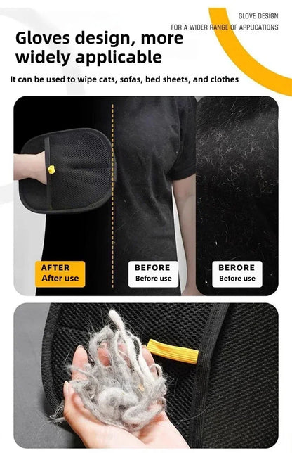 Efficient Pet Hair Cleaning Gloves