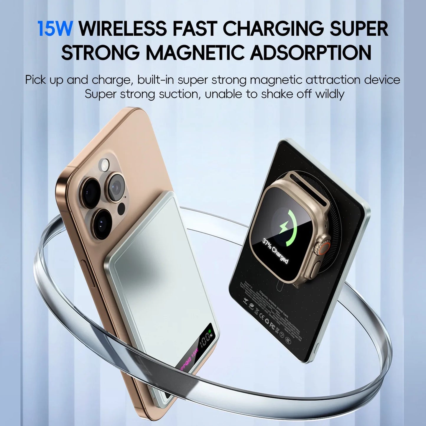 China 3C CCC Power Bank Wireless Magnetic Powerbank Portable Battery Fast Charge 5000mAh Auxiliary Battery for iphone Magsafe