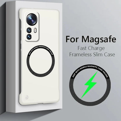 Frameless Case Cover For XiaoMi Mi 12 Pro Wireless Charging Shockproof Magnetic Compatible With Cover Cases