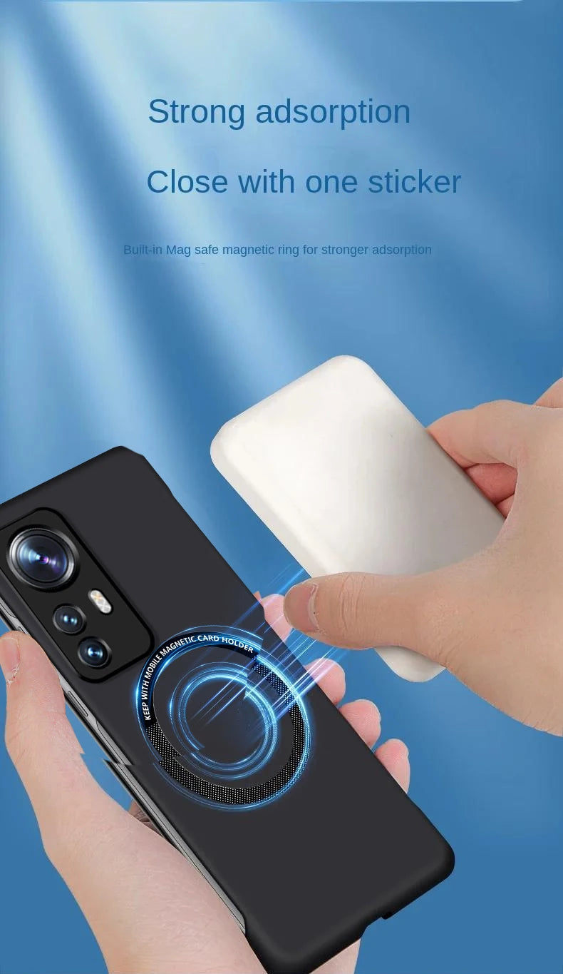 Frameless Case Cover For XiaoMi Mi 12 Pro Wireless Charging Shockproof Magnetic Compatible With Cover Cases