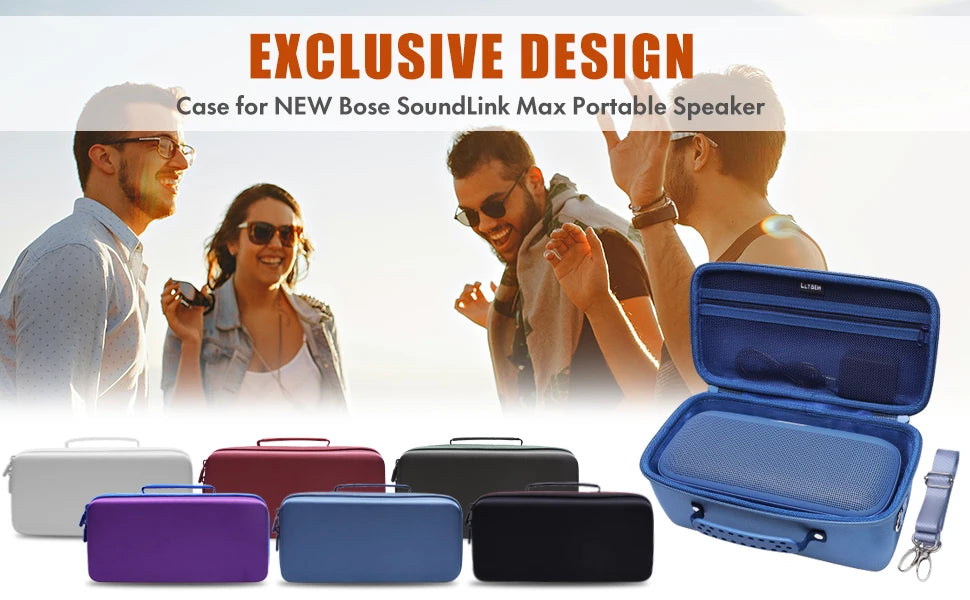 Bluetooth Speaker Case for Bose SoundLink Max Portable Bluetooth Speaker Storage Carrying Bag Accessories for Bluetooth Speaker
