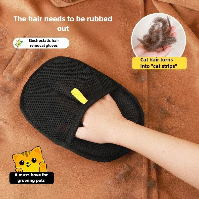 Efficient Pet Hair Cleaning Gloves