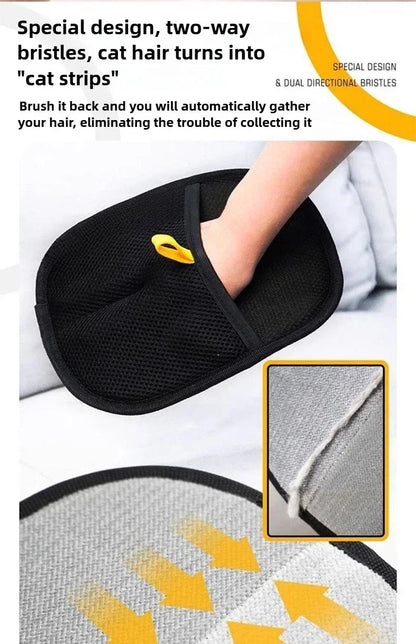 Efficient Pet Hair Cleaning Gloves