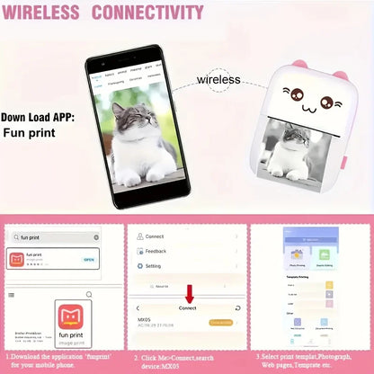 Mini Portable Rechargeable Printer