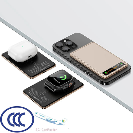 China 3C CCC Power Bank Wireless Magnetic Powerbank Portable Battery Fast Charge 5000mAh Auxiliary Battery for iphone Magsafe