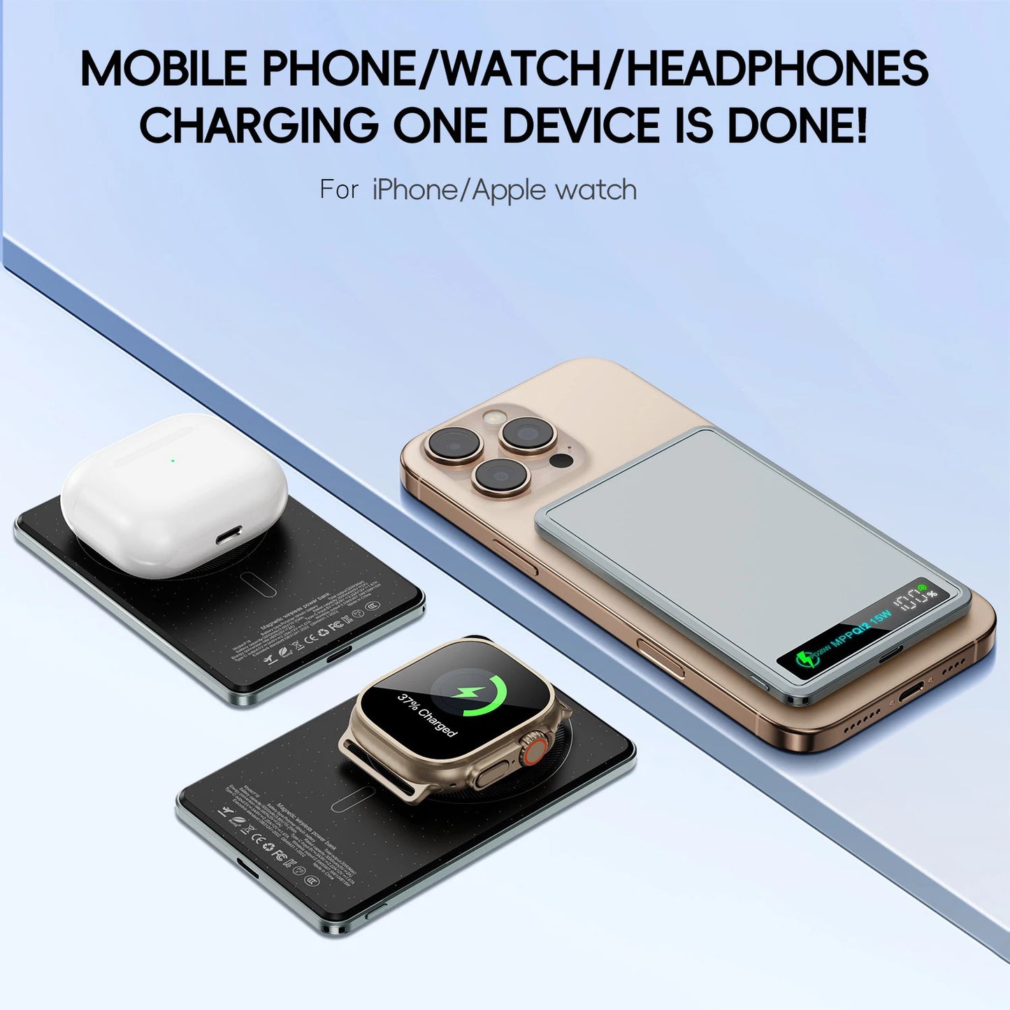 China 3C CCC Power Bank Wireless Magnetic Powerbank Portable Battery Fast Charge 5000mAh Auxiliary Battery for iphone Magsafe