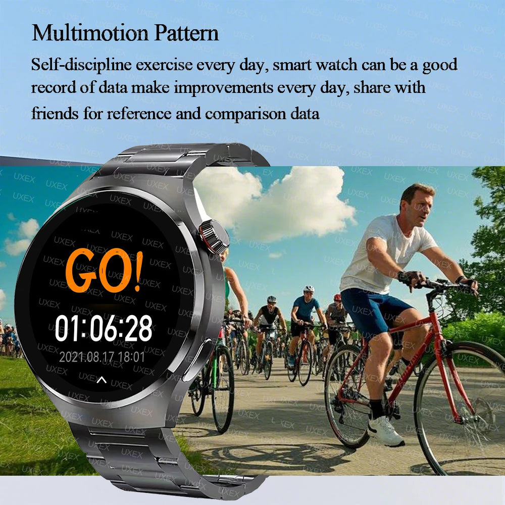 Businesst Men Smartwatches 1.52" HD Screen GPS Track Bluetooth Call Health Tracker Music Control Multifunction Smartwatches New