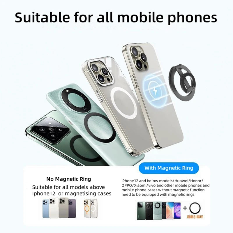 AIPEKE For MagSafe griptok Double Sided Magnetic Phone Rings Holder Folding Cellphones Stand Phone Accessories grip talk magsafe