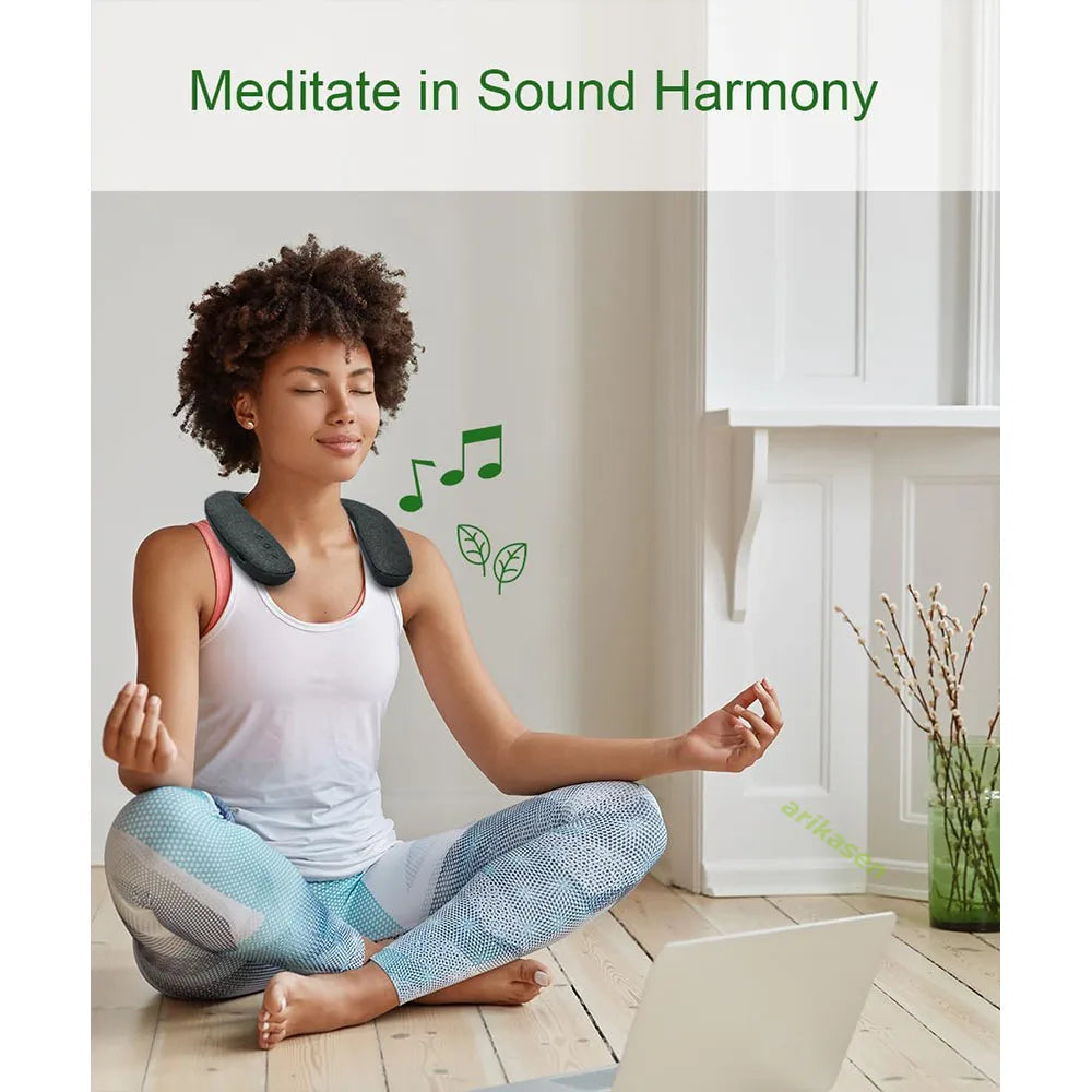 Neckband Bluetooth Speaker, Neck Bluetooth Speaker Wireless, Wearable Bluetooth Speaker System for Gaming Movies Music Ourdoor