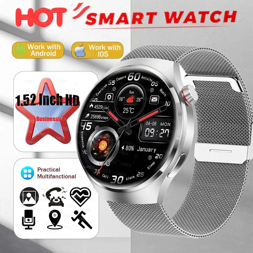 2026 New Originl Men Watch PlUS Smartwatches 1.52" HD Screen GPS Track Bluetooth Call Health Tracker Multifunction Smartwatches