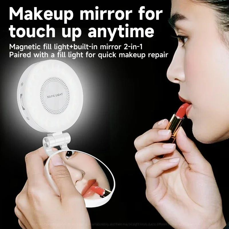 LED Selfie Fill Light for Magsafe Phone Adjustable Brightness Magsafe-Compatible Smartphone Vlog Photography Video Accessory