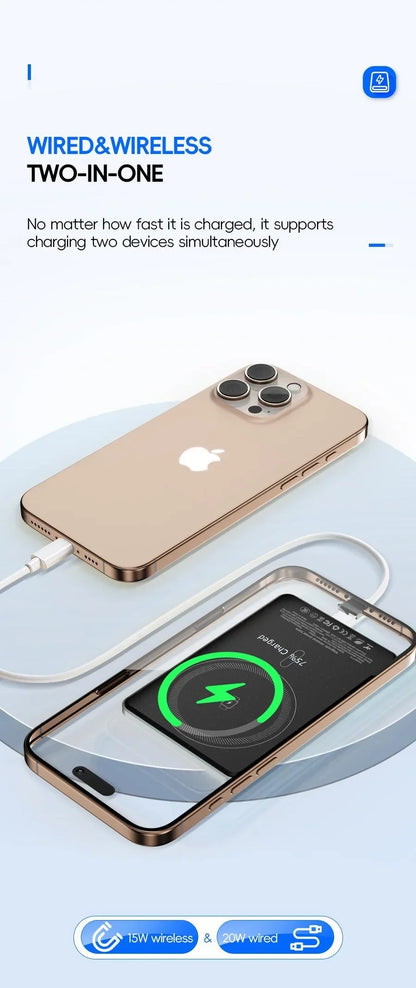 China 3C CCC Power Bank Wireless Magnetic Powerbank Portable Battery Fast Charge 5000mAh Auxiliary Battery for iphone Magsafe