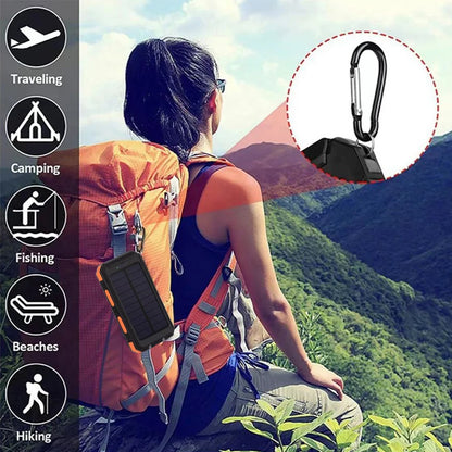 20000mAh Portable Solar Power Banks Outdoor Backup Power External Battery Pack with  LED Light Compass Powerbanks