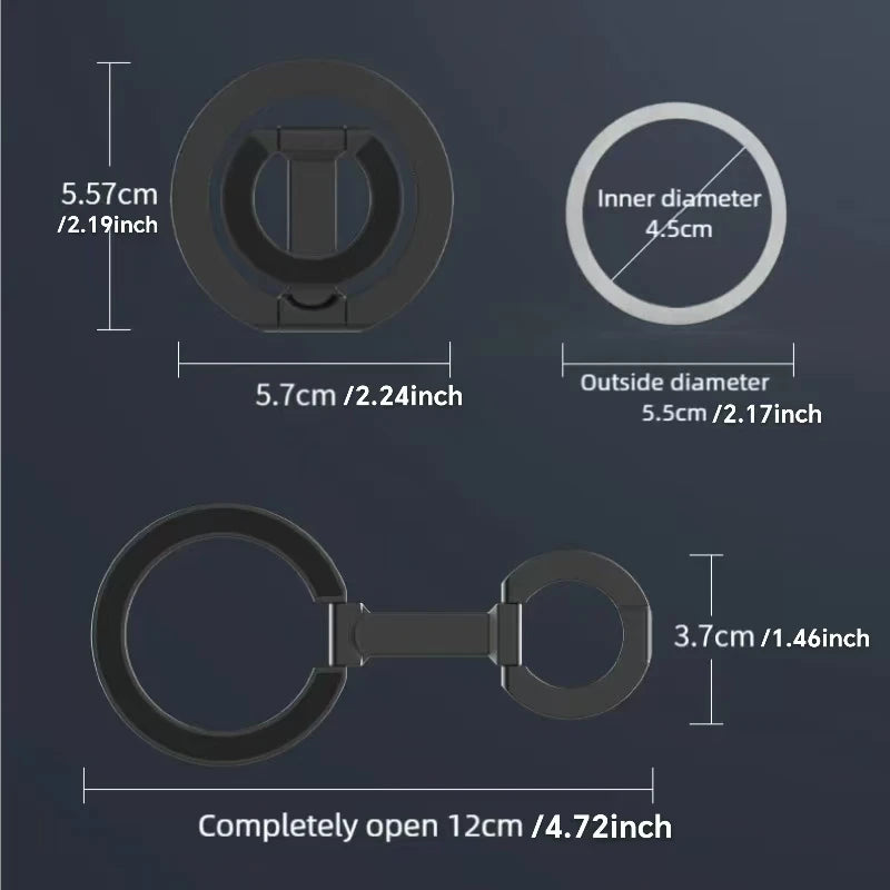 AIPEKE For MagSafe griptok Double Sided Magnetic Phone Rings Holder Folding Cellphones Stand Phone Accessories grip talk magsafe