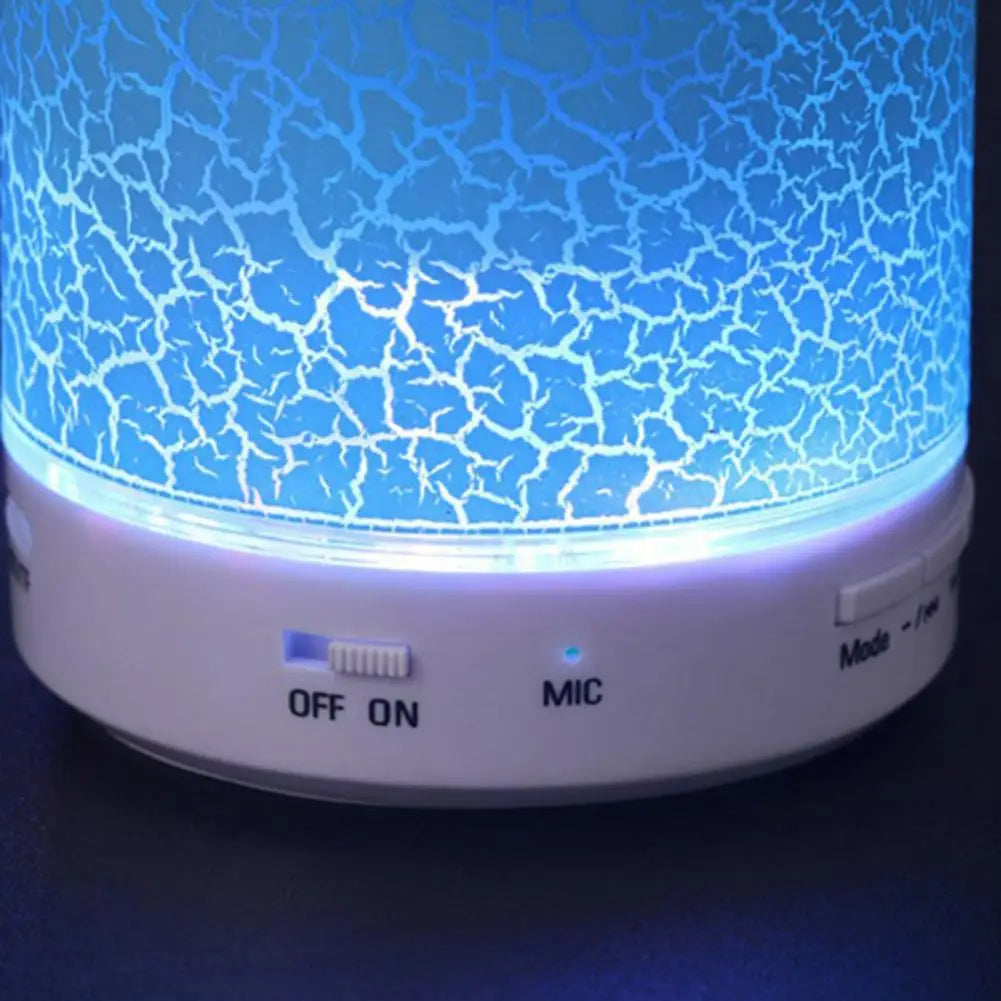 Bluetooth Bass Speaker LED Light Bluetooth Speaker Plastic Long Standby Time  Colorful Bass Bluetooth Speaker