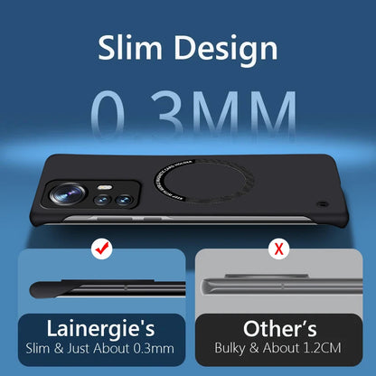 Frameless Case Cover For XiaoMi Mi 12 Pro Wireless Charging Shockproof Magnetic Compatible With Cover Cases