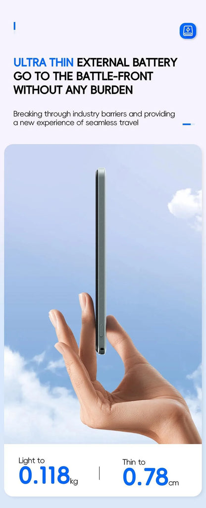 China 3C CCC Power Bank Wireless Magnetic Powerbank Portable Battery Fast Charge 5000mAh Auxiliary Battery for iphone Magsafe