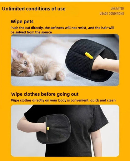 Efficient Pet Hair Cleaning Gloves