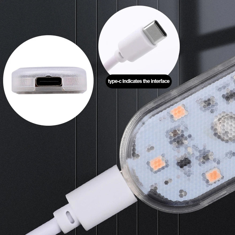 Magnetic Touch Sensor USB LED Interior For Car