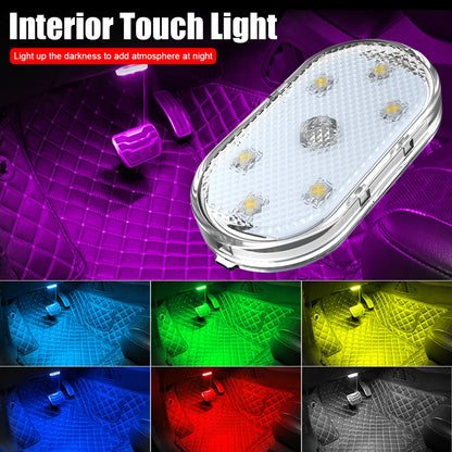 Magnetic Touch Sensor USB LED Interior For Car