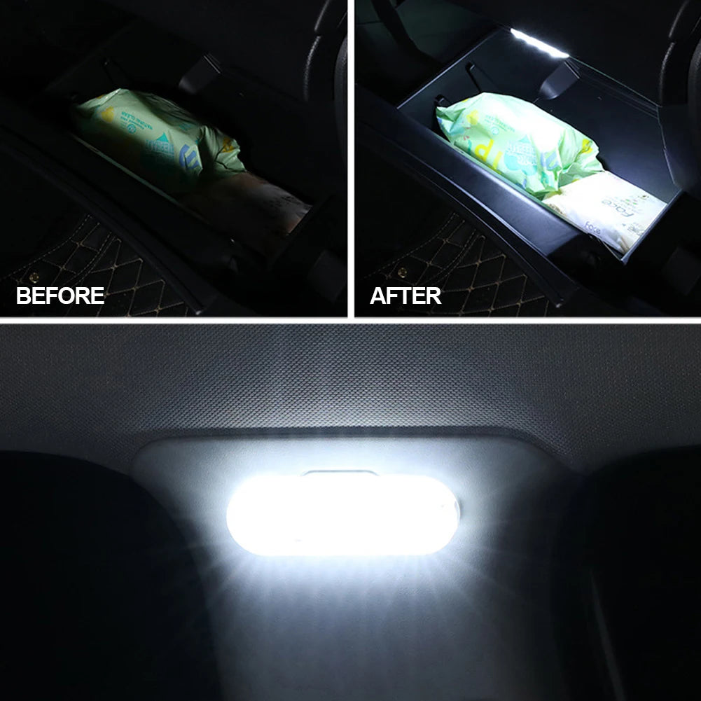 Magnetic Touch Sensor USB LED Interior For Car