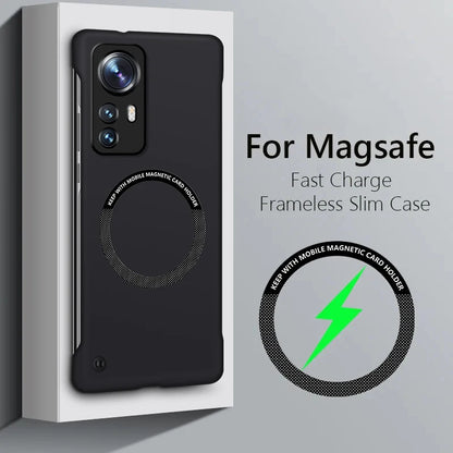 Frameless Case Cover For XiaoMi Mi 12 Pro Wireless Charging Shockproof Magnetic Compatible With Cover Cases