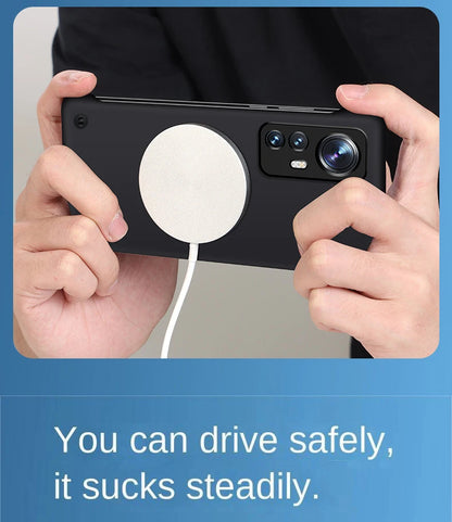 Frameless Case Cover For XiaoMi Mi 12 Pro Wireless Charging Shockproof Magnetic Compatible With Cover Cases